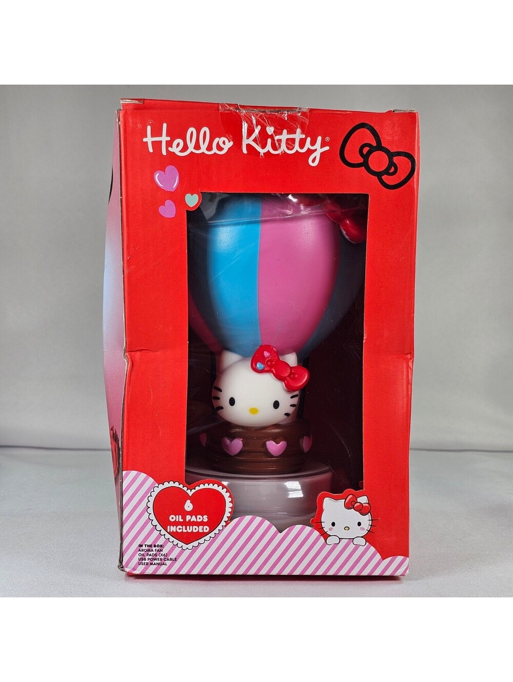 Hello Kitty Sanrio LED Aroma Fan Diffuser Hot Air Balloon USB Powered New Box